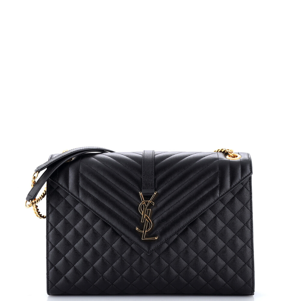 Saint Laurent Large Classic Monogram Envelope Satchel